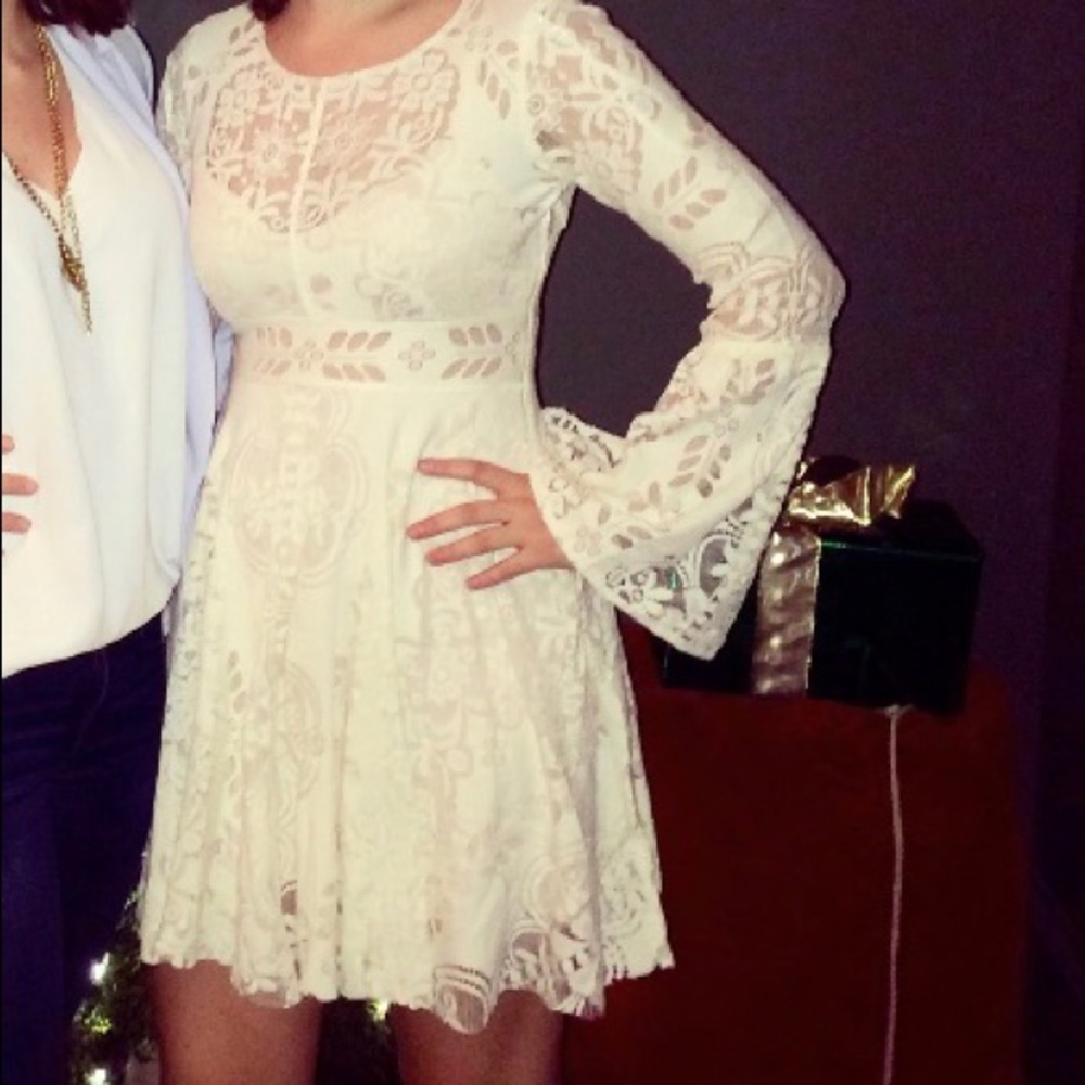 Free People lace bell sleeve dress